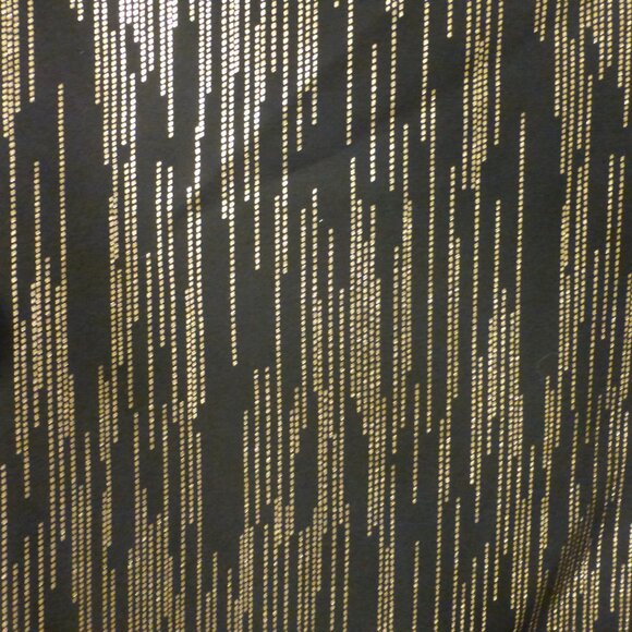 LE CHATEAU black metallic gold flutter sleeve top - Picture 9 of 10